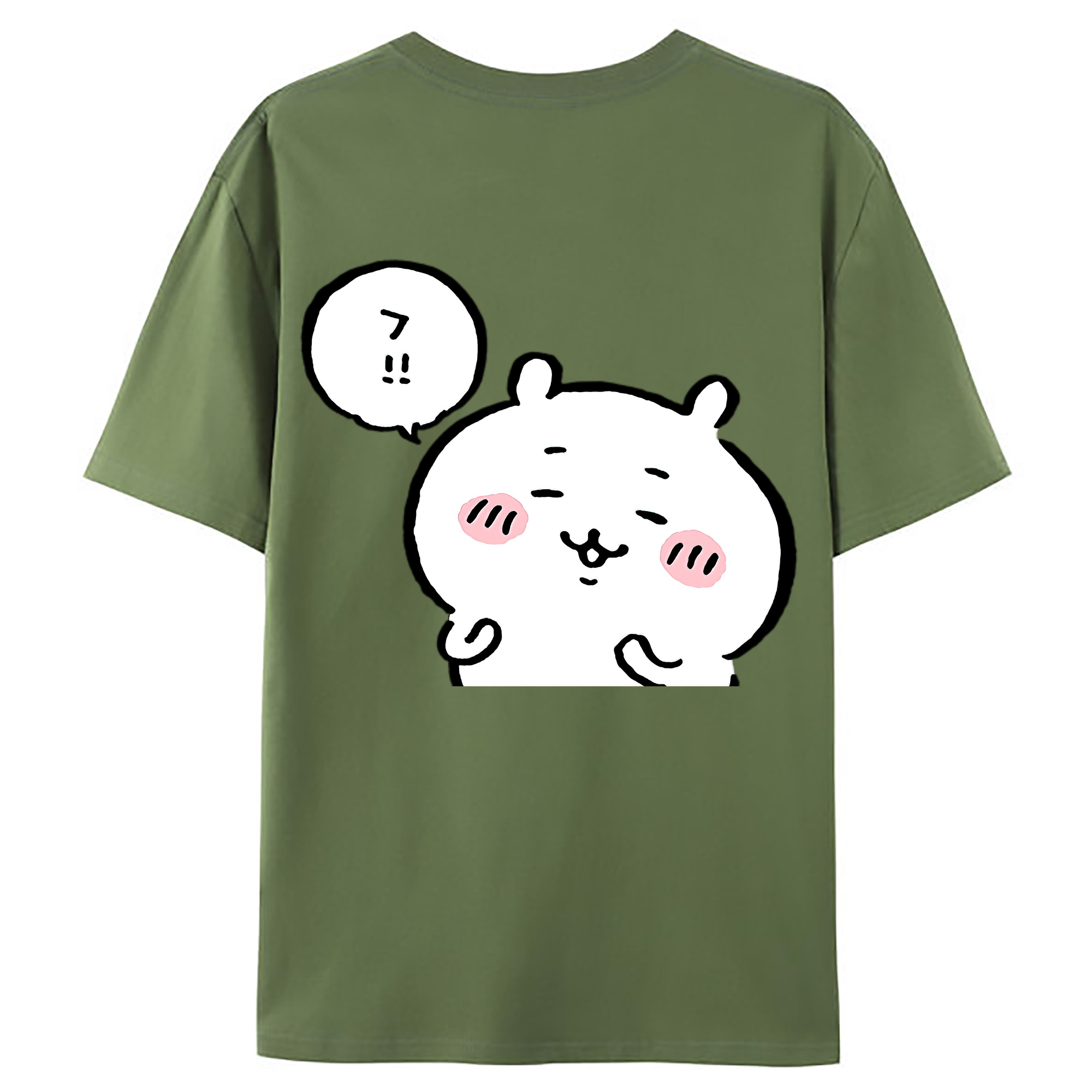（画像用） ちいかわ ちいかわ Chii-kawa chiikawa 綿100％ メンズ半袖Tシャツ（バックプリント） 通気性